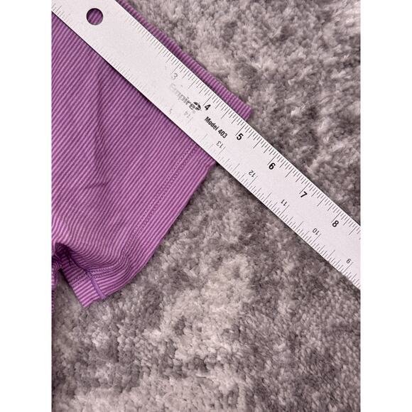 Smartwool Top XS Womens Purple Striped Merino Wool Short Sleeve - Picture 5 of 9